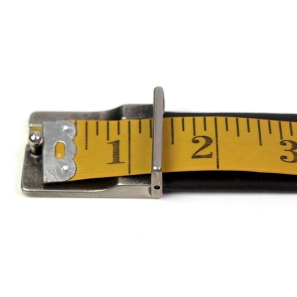 Yves Saint Laurent BLACK GENUINE LEATHER 1"Wd DRESS CASUAL MEN'S BELT Sz 32 (B90 - Picture 8 of 11